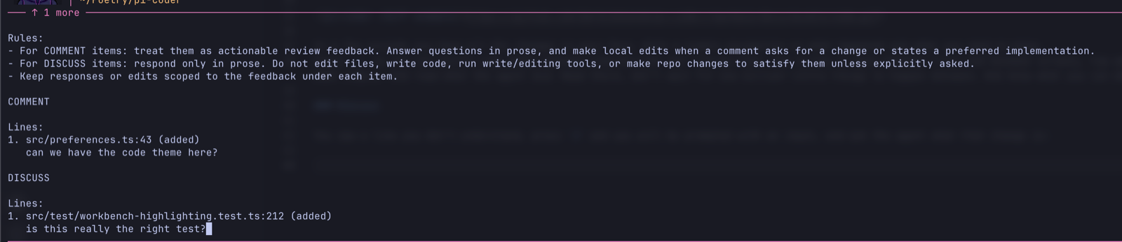 The structured prompt generated by pi-coder